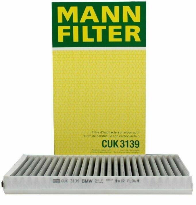 BMW Cabin Air Filter (Activated Charcoal) 64319171858 - MANN-FILTER CUK3139